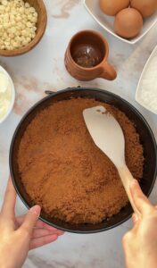 make the crust for biscoff cheesecake