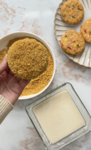Coat the croquettes