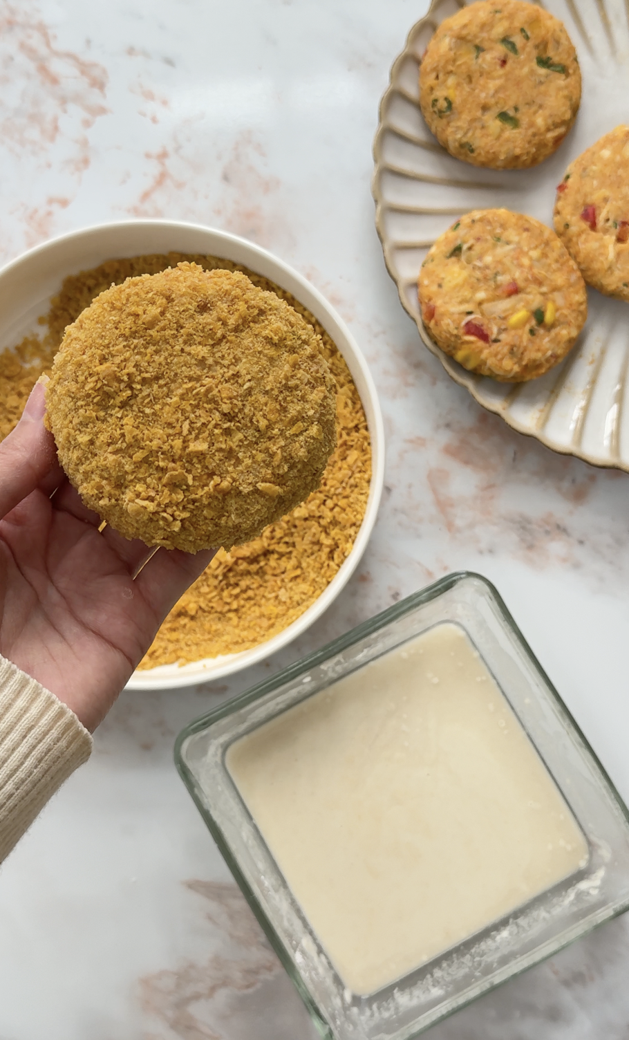 Coat the croquettes