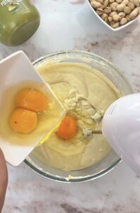 add eggs to cheesecake