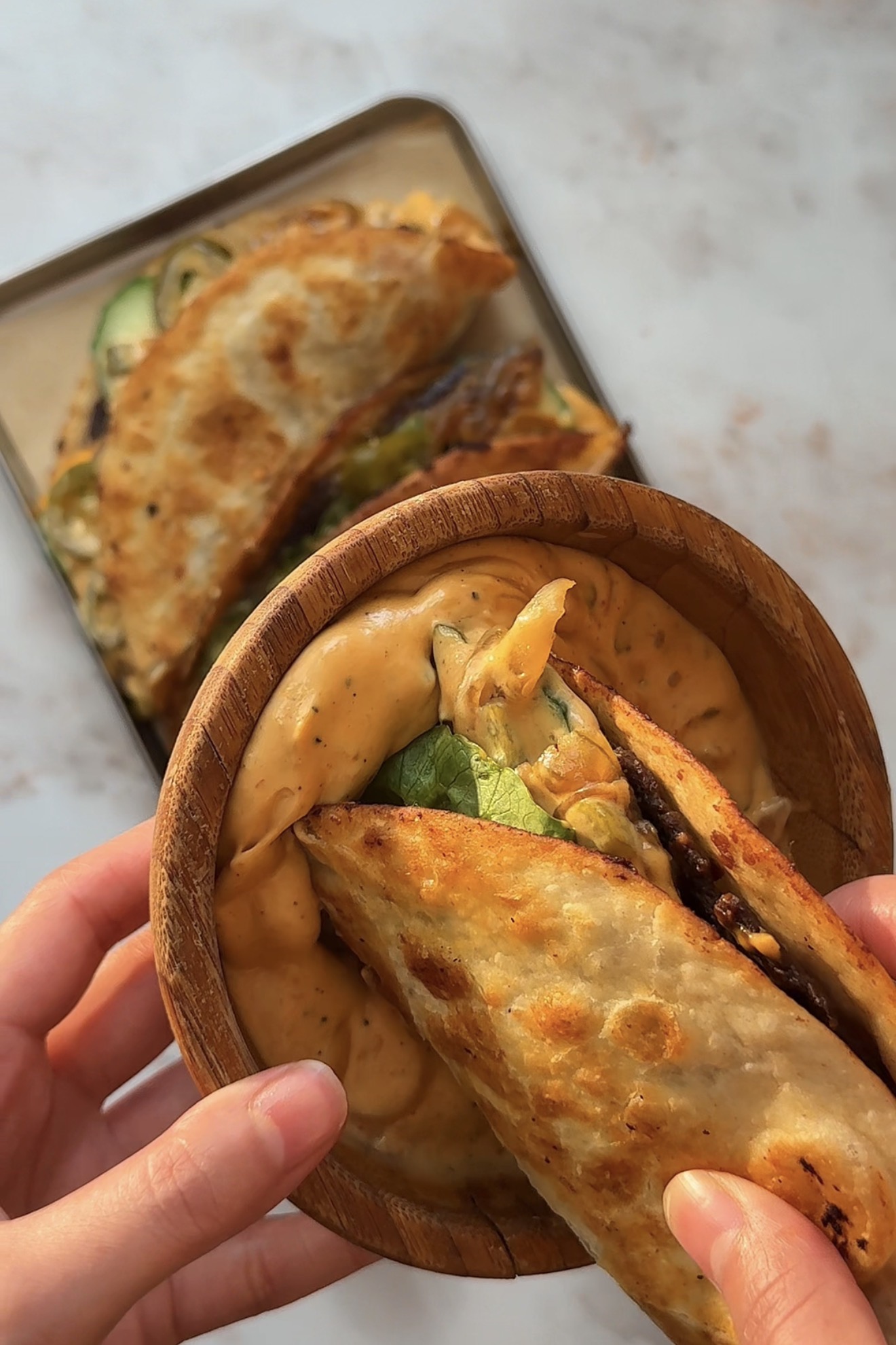 smash burger tacos